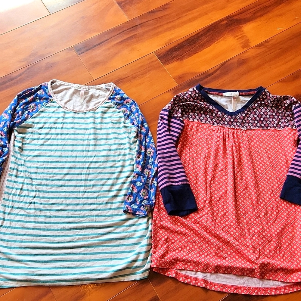 2 Matilda Jane Size 12 Shirts Great Condition!